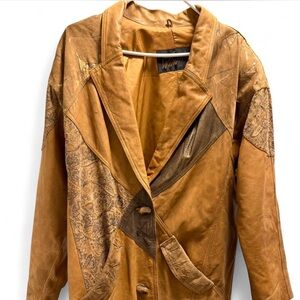 Women's Tan/Brown Vintage Long Coat